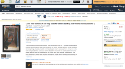 amazon screenshot of first book for website